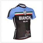 2014 Team BIANCHI Cycling Jersey Black Blue