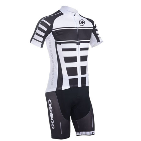 2013 Team ASSOS Pro Riding Apparel Cycle Jersey and Shorts Black White ...