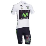 2013 Team Movistar Pro Bike White Jersey Kit