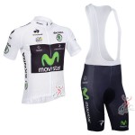 2013 Team Movistar Pro Cycling White Jersey Bibs Kit