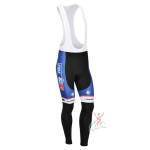 2013 FDJ Cycling Long Bib Pants Blue Black