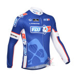 2013 FDJ Cycling Long Jersey Blue