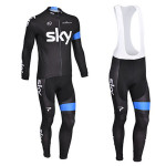 2013 Team SKY Cycling Long Bib Kit Black