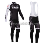 2014 Team TREK Cycling Long Bib Kit Black White