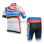2014 Team CUBE Cycling Kit White Blue Red