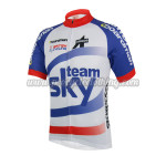 2014 Team SKY Cycling Jersey White Blue Red