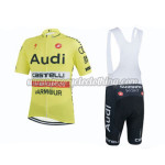 2015 Team Audi Cycling Bib Kit Yellow