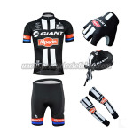 2015 Team GIANT Alpecin Cycling Kit+Gloves+Bandana+Arm Warmers Black