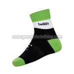 2015 Team Belkin Cycling Socks Black Green