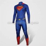2015 Superman Cycling Long Kit Blue Red