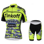 2015 Team Tinkoff SAXO BANK Biking Kit Fluorescent Yellow Black