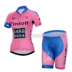 2015 Team Tinkoff SAXO BANK Women's Cycling Kit Pink Blue