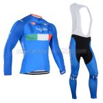 2016 Team ITALIA Tagetik Castelli Cycling Long Bib Suit Blue