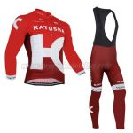 2016 Team KATUSHA Cycling Long Bib Suit Red