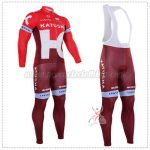 2016 Team KATUSHA Pro Cycling Long Bib Suit Red
