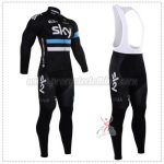 2016 Team SKY Rapha Cycle Long Bib Suit Black Blue