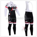 2016 Team TREK Segafredo Cycling Long Bib Suit White Black