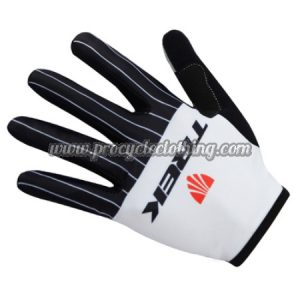 2017 Team TREK Cycling Long Gloves Full Fingers Black White
