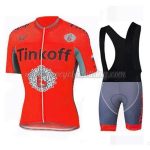 2017 Team Tinkoff Riding Bib Kit Red