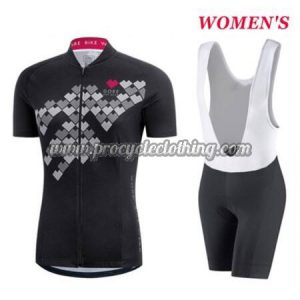 2017 Team GORE Women's Lady Cycling Bib Kit Black