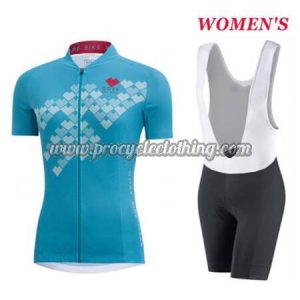 2017 Team GORE Women's Lady Cycling Bib Kit Blue