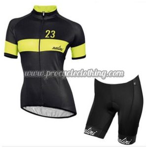 2017 Team Nalini Women's Biking Kit Black Yellow