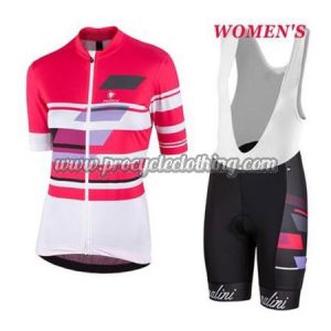 2017 Team Nalini Women's Cycling Bib Kit Pink White
