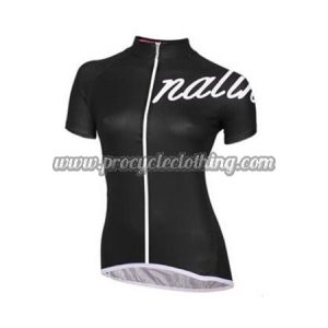 2017 Team Nalini Women's Cycling Jersey Maillot Shirt Black