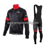 2016 Team BIANCHI Cycling Long Bib Suit Black Red