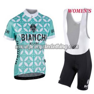 2017 Team BIANCHI Womens Riding Bib Kit Blue White Flowers
