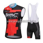 2018 Team BMC Cycling Sleeveless Bib Kit Black Red