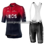 2019 Team Castelli INEOS Cycling Clothing Set Riding Bib Kit Red Black